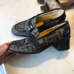 SOLD…FENDI loafers, Slip-ons FENDI monogram